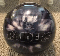 Oakland Raiders NFL bowling balls
