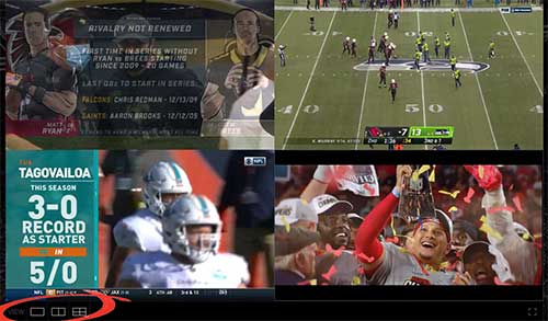 Stream out of market NFL games, 4 at a time!