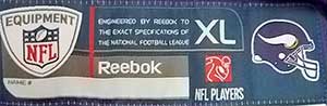 Genuine Reebok NFL jersey jock tag